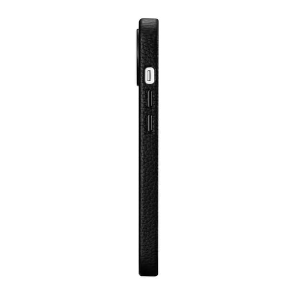 iPhone 14 Plus magnetisk læderetui med MagSafe Litchi Premium læderetui sort