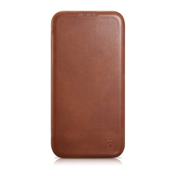 iPhone 14 Plus Magnetic Flip Læder Taske MagSafe CE Oil Wax Premium Læder Brun