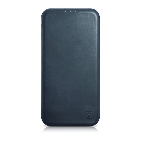 iPhone 14 Plus Magnetic Flip Case MagSafe CE Oil Wax Premium Læder Marineblå