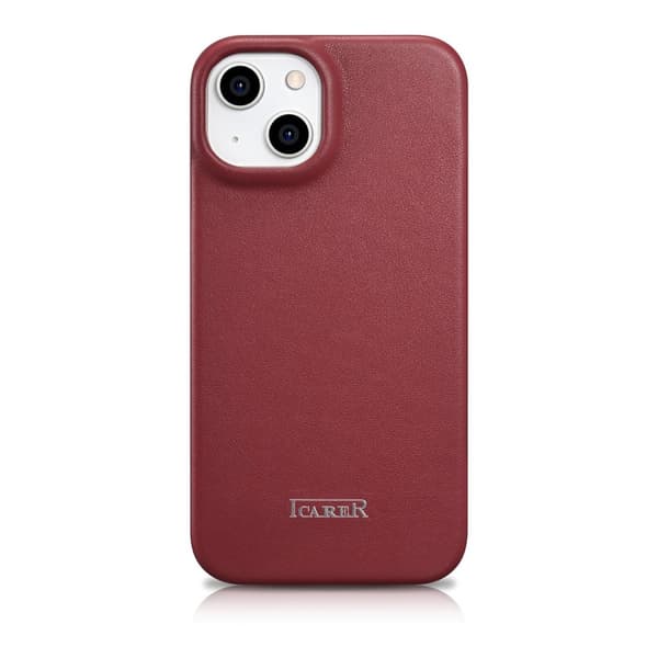Lædercover til iPhone 14 Plus med magnetklap MagSafe CE Premium Læder bordeaux