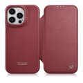 Pikkukuva 1 / 6: Nahkakotelo iPhone 14 Pro Maxille, magneettiläppä MagSafe CE Premium Leather viininpunainen