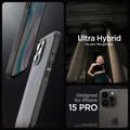 Pikkukuva 4 / 6: Ultra Hybrid -kuori iPhone 15 Prolle, läpinäkyvä ja musta