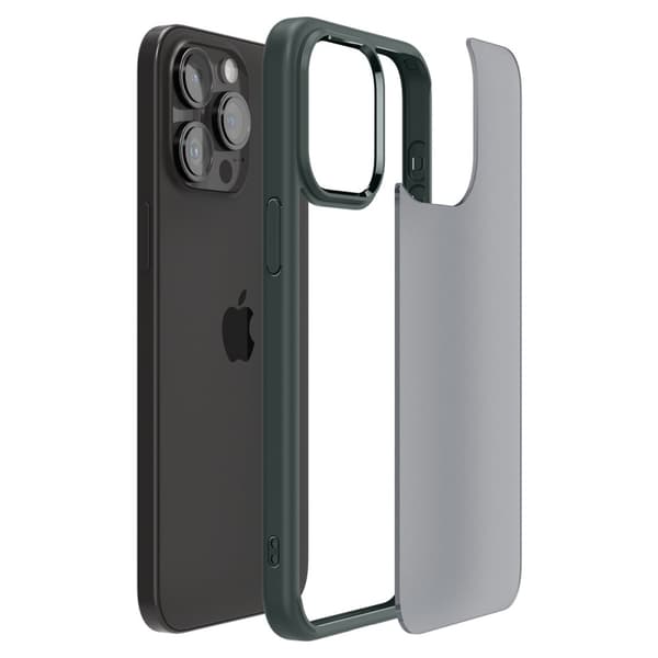 Ultra Hybrid -kuori iPhone 15 Prolle, tummanvihreä