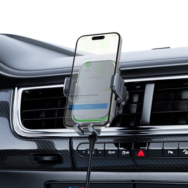 Biltelefonholder med induktiv oplader D17 - sort
