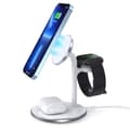 Miniatyrbillede 1 af 6: 3-i-1 stander induktiv ladestation til iPhone AirPods Pro Apple Watch, sort