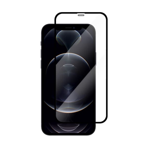 Härdat Skärmskydd med svart ram till iPhone 12 Pro Max