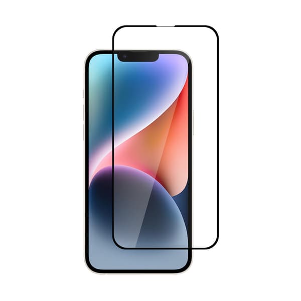 Härdat Skärmskydd med svart ram till iPhone 14