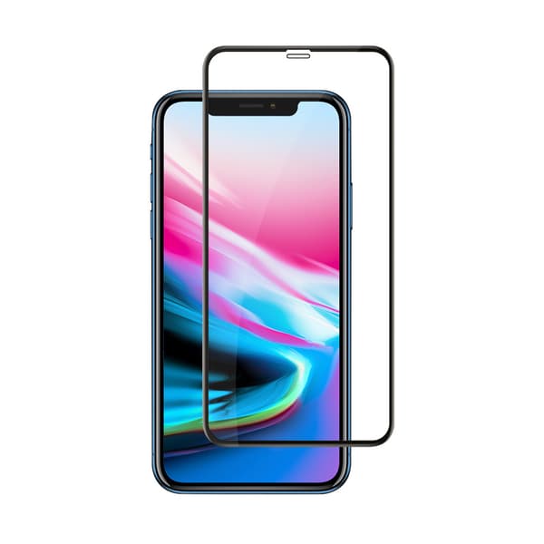 Herdet skjermbeskytter med svart ramme for iPhone X / XS / 11 Pro