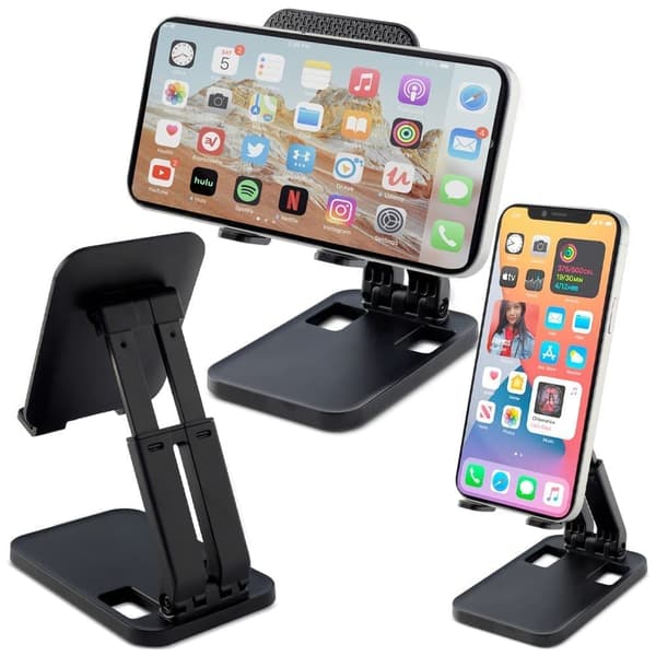 Sammenleggbar nettbretttelefonholder (K15) - svart
