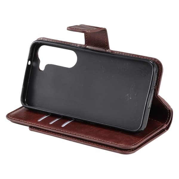 Samsung S23 Praktisk Plånboksfodral med 12-Fack Array V4 - Brun
