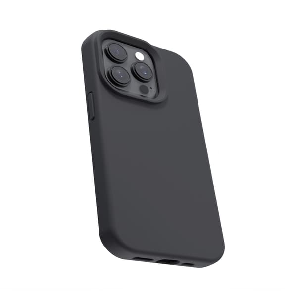 Etteri silikonskal till iPhone 16 med hål för handledsrem - Svart