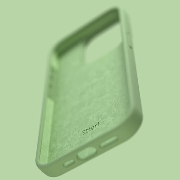 Etteri silikonskal till iPhone 16 Pro med hål för handledsrem - Ljusgrön