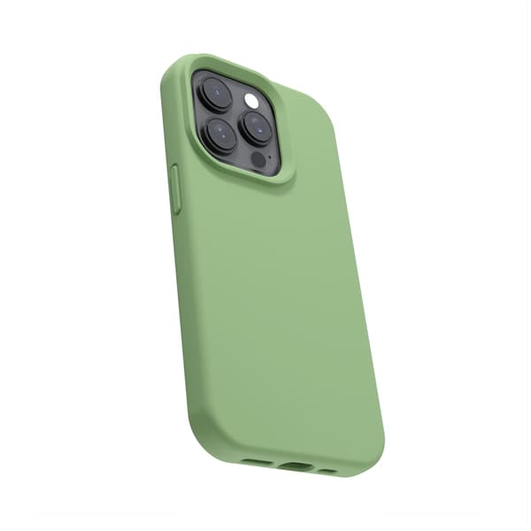 Etteri silikonikotelo iPhone 16 Pro:lle, jossa on reikä rannehihnalle - vaaleanvihreä