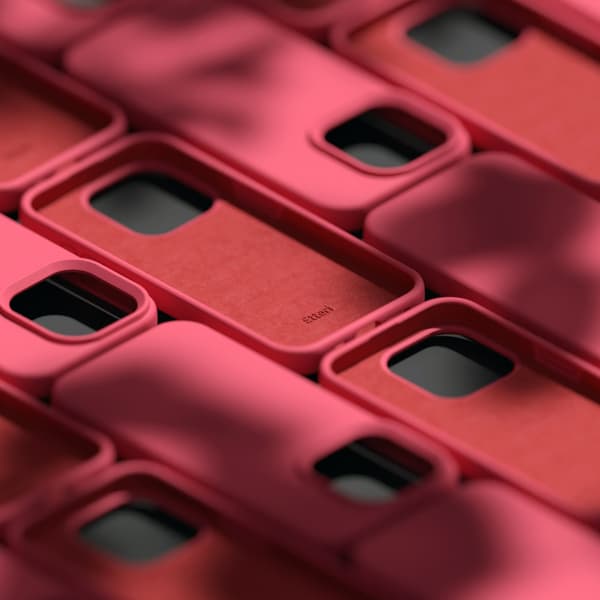 Etteri silikonikotelo iPhone 16 Pro:lle, jossa on reikä rannehihnalle - Vadelmainen