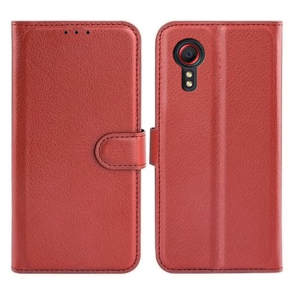 Samsung Galaxy XCover 7 Plånboksfodral med Stativ - Brun