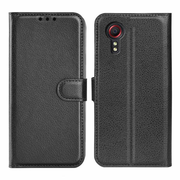 Samsung Galaxy Xcover 7 Plånboksfodral med Stativ - Svart