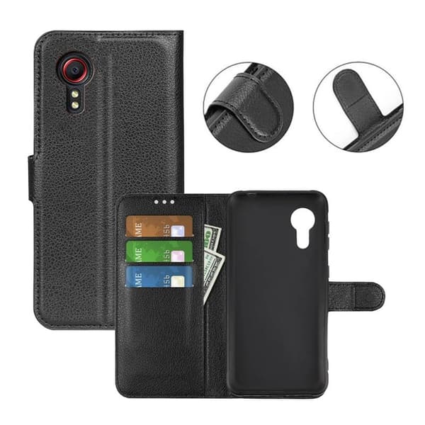 Samsung Galaxy Xcover 5 Plånboksfodral med stativ - Transparent