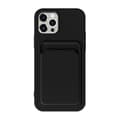 Miniatyrbillede 2 af 4: iPhone 15 Pro Max Mobilskal Silikon med Korthållare - Svart