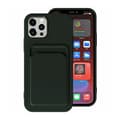 Pikkukuva 1 / 4: iPhone 15 Pro Max Mobilskal Silikon med Korthållare - Grön