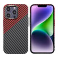 Pikkukuva 1 / 6: iPhone 15 Pro Mobilskal i Kolfiber - Röd/Svart