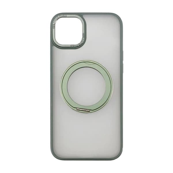 iPhone 15 Plus Skal med MagSafe Stativ Rvelon - Grön