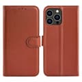 Miniatyrbillede 1 af 5: iPhone 15 Pro Plånboksfodral med stativ - Brun