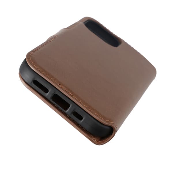 iPhone 15 Plånboksfodral Läder Rvelon - Brun