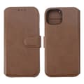 Miniatyrbillede 1 af 11: iPhone 15 Plånboksfodral Läder Rvelon - Brun