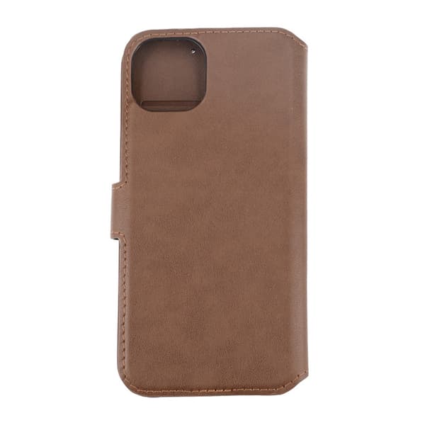 iPhone 15 Plus Plånboksfodral Läder Rvelon - Brun