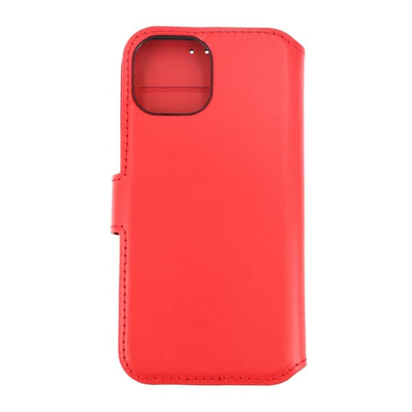 iPhone 15 Plånboksfodral Läder Rvelon - Röd
