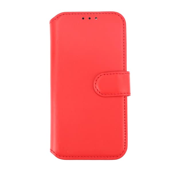 iPhone 15 Plånboksfodral Läder Rvelon - Röd