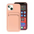 Pikkukuva 1 / 4: iPhone 15 Mobilskal Silikon med Korthållare - Rosa