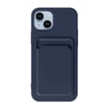Miniatyrbillede 2 af 4: iPhone 15 Plus Mobilskal Silikon med Korthållare - Blå