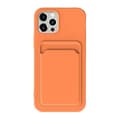 Miniatyrbillede 2 af 4: iPhone 15 Pro Mobilskal Silikon med Korthållare - Orange