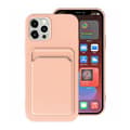 Pikkukuva 1 / 4: iPhone 15 Pro Mobilskal Silikon med Korthållare - Rosa