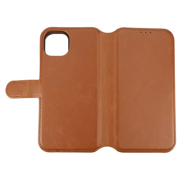 iPhone 15 Plus Plånboksfodral Magnet Rvelon - Brun