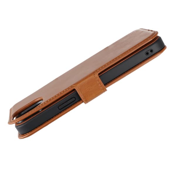 iPhone 15 Plus Plånboksfodral Magnet Rvelon - Brun