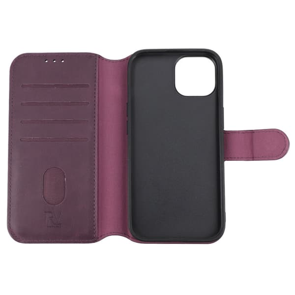iPhone 15 Plånboksfodral Magnet Rvelon - Lila