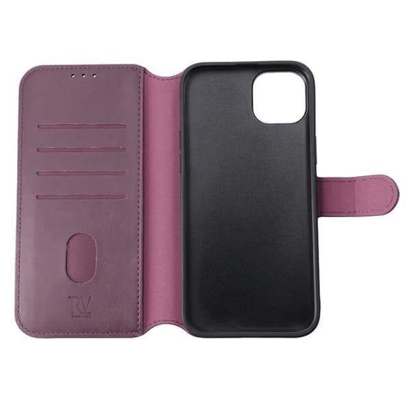 iPhone 15 Plus Plånboksfodral Magnet Rvelon - Lila