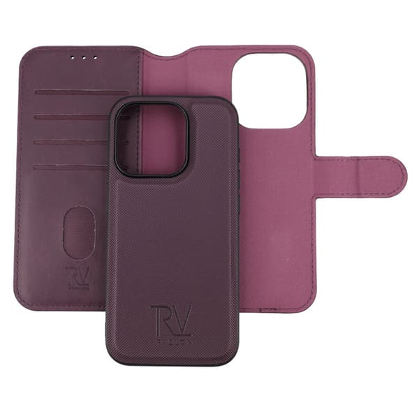 iPhone 15 Pro Plånboksfodral Magnet Rvelon - Lila