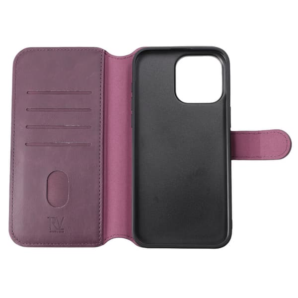 iPhone 15 Pro Max Plånboksfodral Magnet Rvelon - Lila