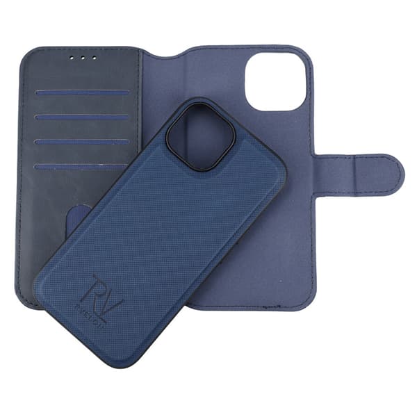 iPhone 15 Plånboksfodral Magnet Rvelon - Blå