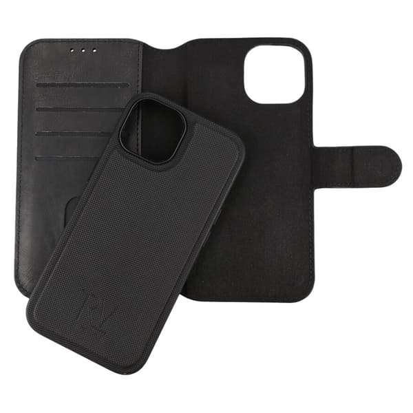 iPhone 15 Plånboksfodral Magnet Rvelon - Svart