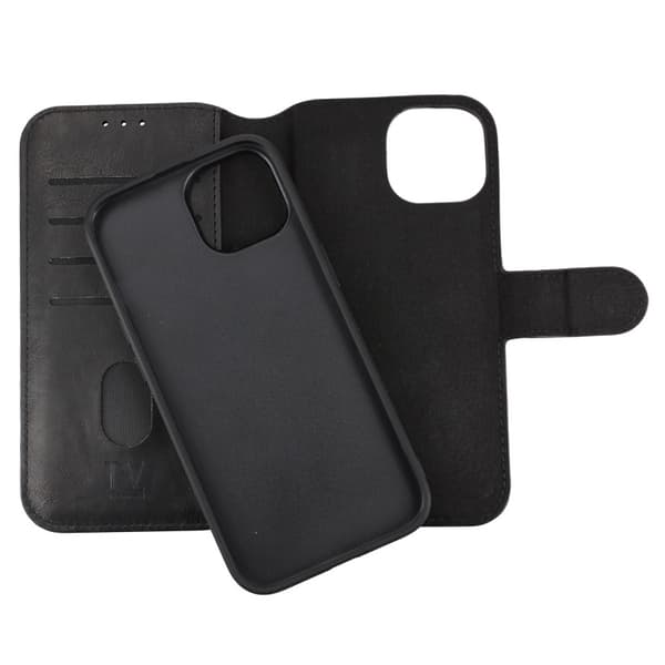 iPhone 15 Plånboksfodral Magnet Rvelon - Svart