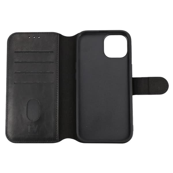 iPhone 15 Plånboksfodral Magnet Rvelon - Svart