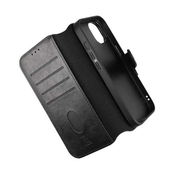 iPhone 15 Plånboksfodral Magnet Rvelon - Svart