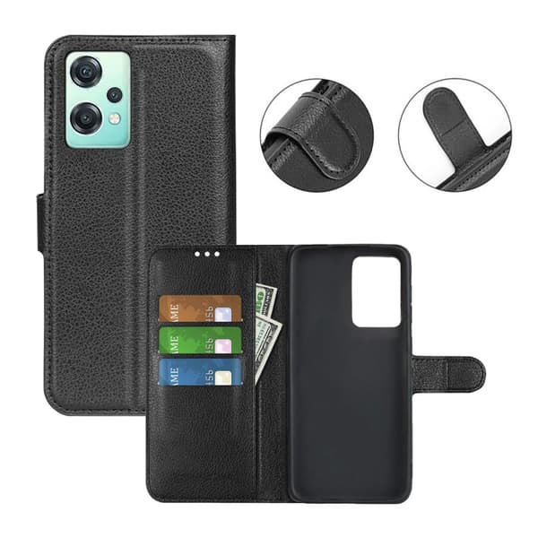 OnePlus Nord CE 2 Lite Plånboksfodral med Stativ - Svart