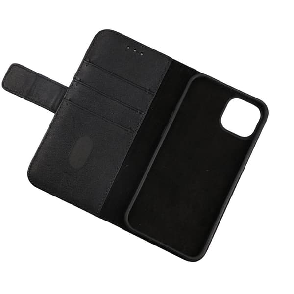 iPhone 13 Plånboksfodral Läder Rvelon - Svart