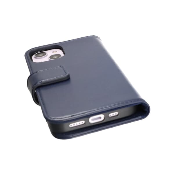 iPhone 14 Plus Plånboksfodral Läder Rvelon - Blå