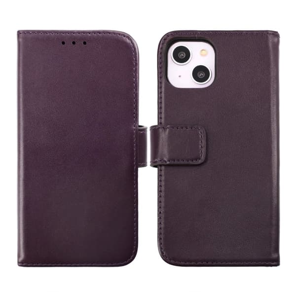 iPhone 14 Plus Plånboksfodral Läder Rvelon - Lila